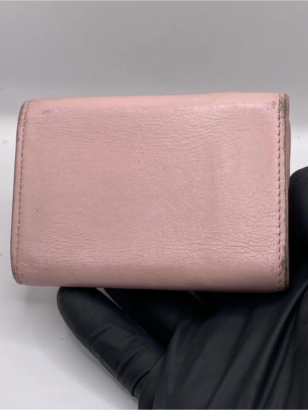 Balenciaga Dusty Pink Leather Envelope Wallet with Silver Logo